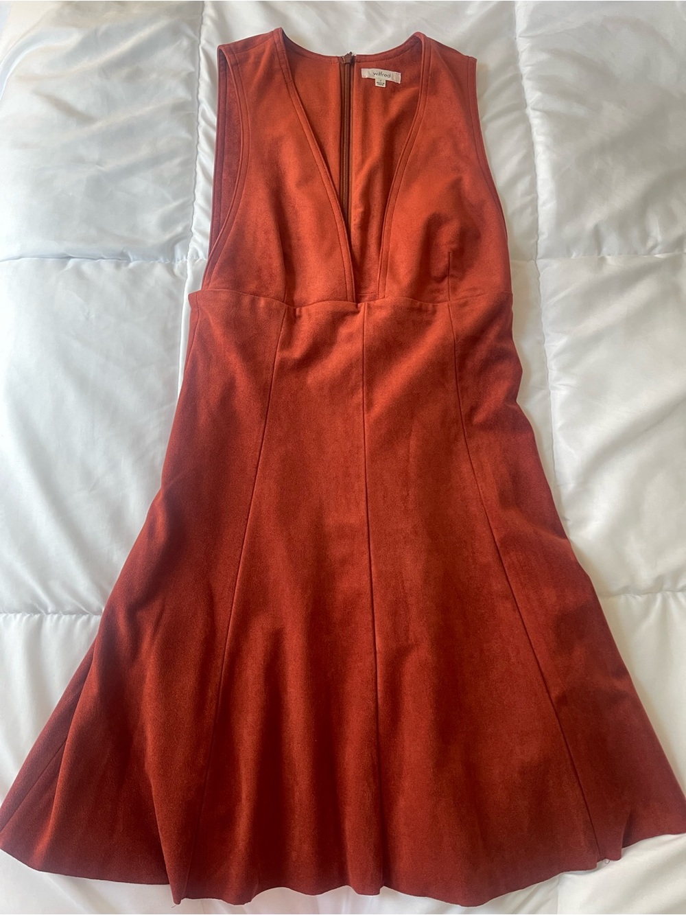 Elegant Corduroy red dress -Perfect for autumn and winter